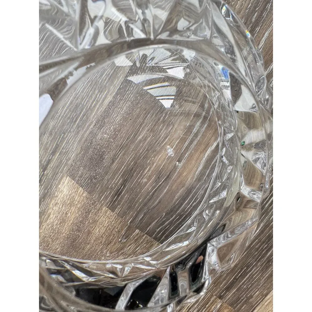 Tiffany & Co Crystal Bowl Faceted Rock Cut 9